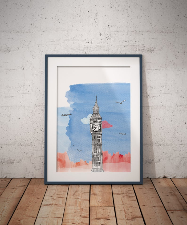 Big-Ben - London - Architecture, Art - A4/A3