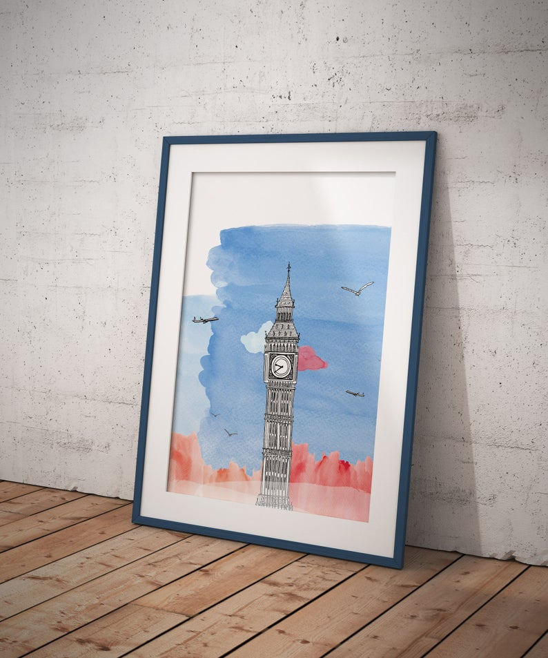 Big-Ben - London - Architecture, Art - A4/A3