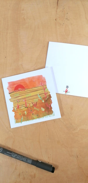 Square format Cards -Abstractaeism- Seasons (card /handmade notebook)