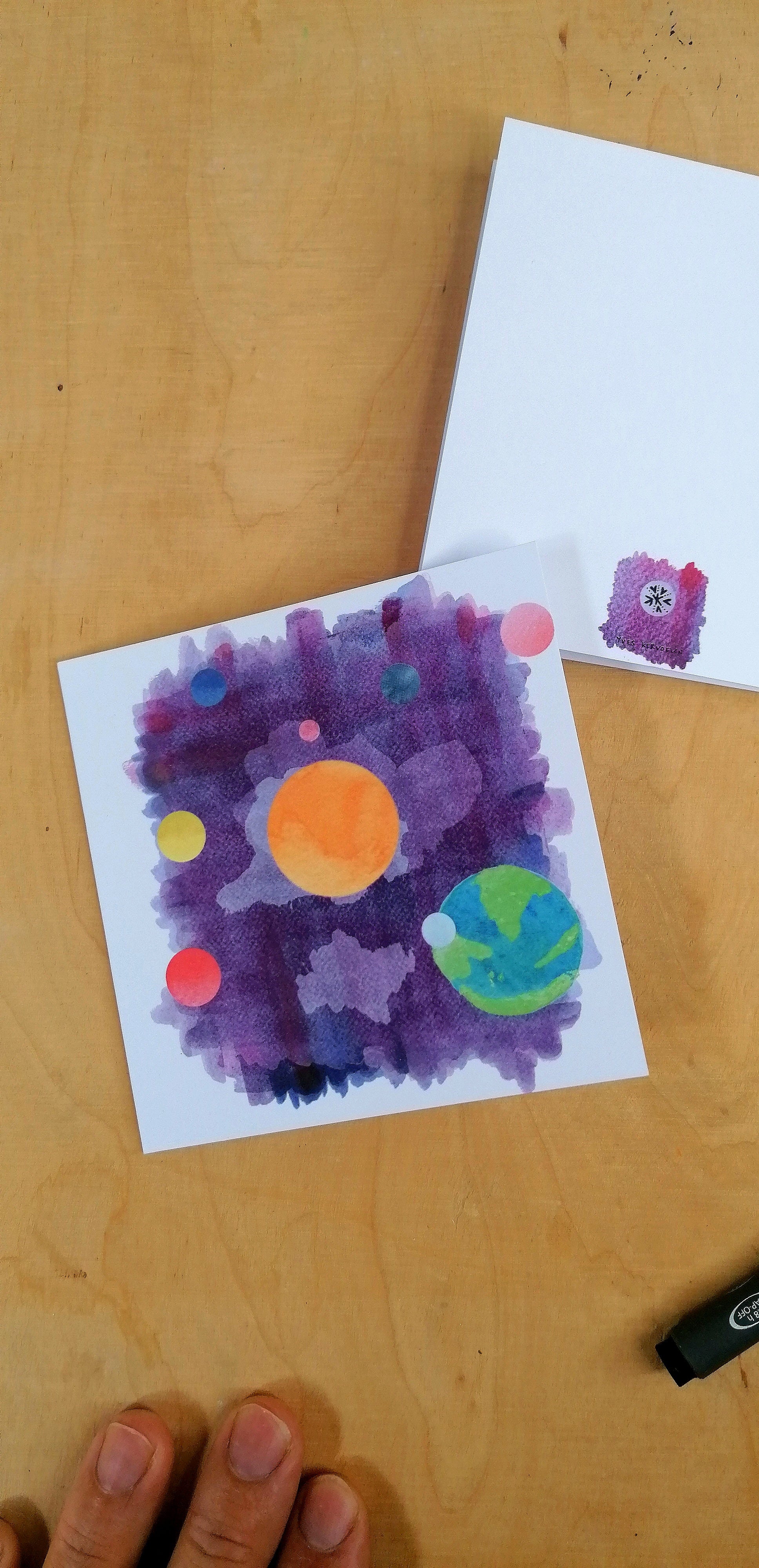 Square format Cards -Abstractaeism- Seasons (card /handmade notebook)