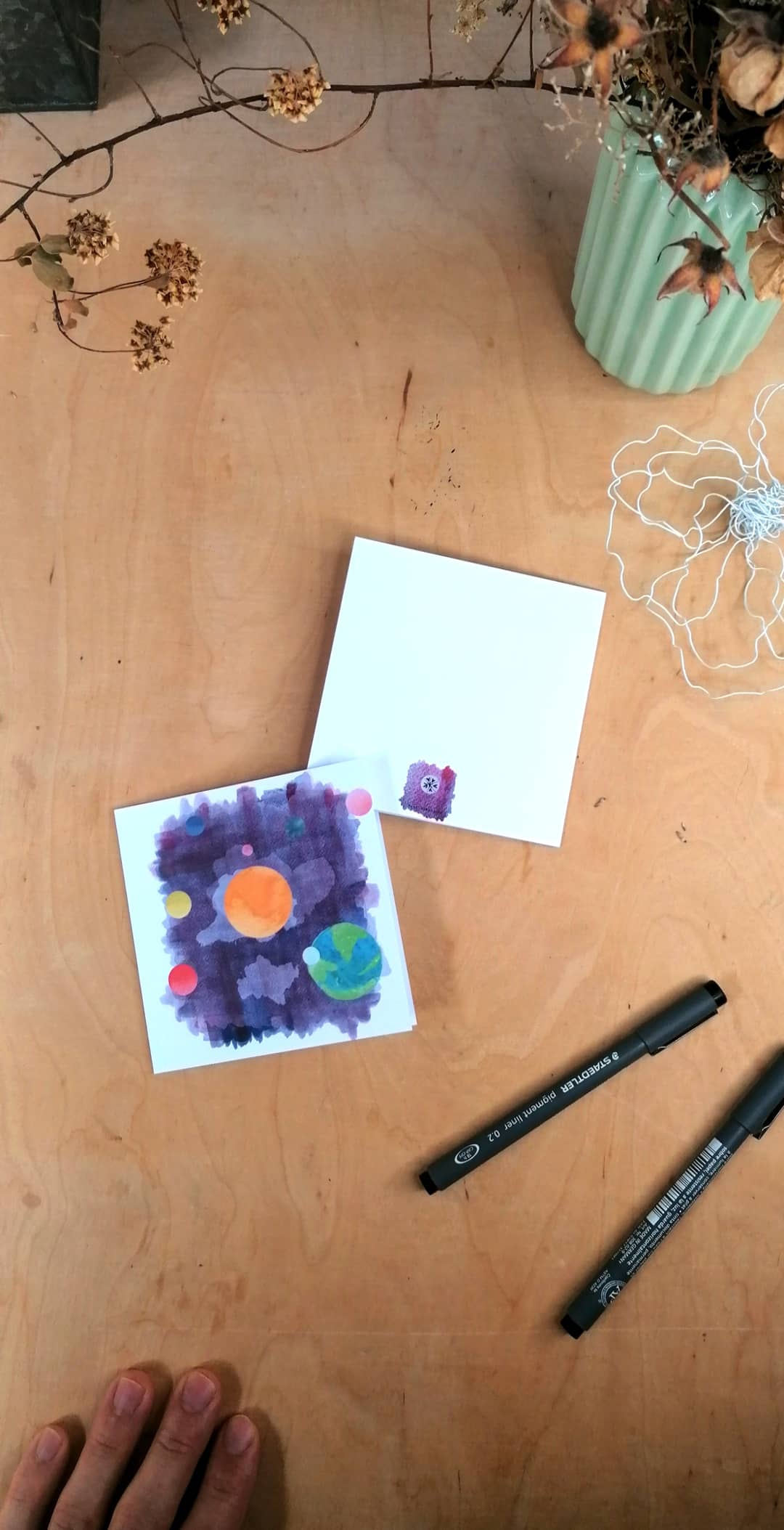 Square format Cards -Abstractaeism- Seasons (card /handmade notebook)