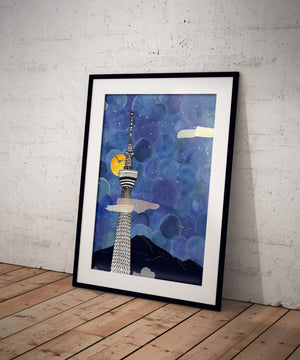 Tokyo Skytree (Taro Tokyo) // A4-A3 // Poster, Architecture, Art.