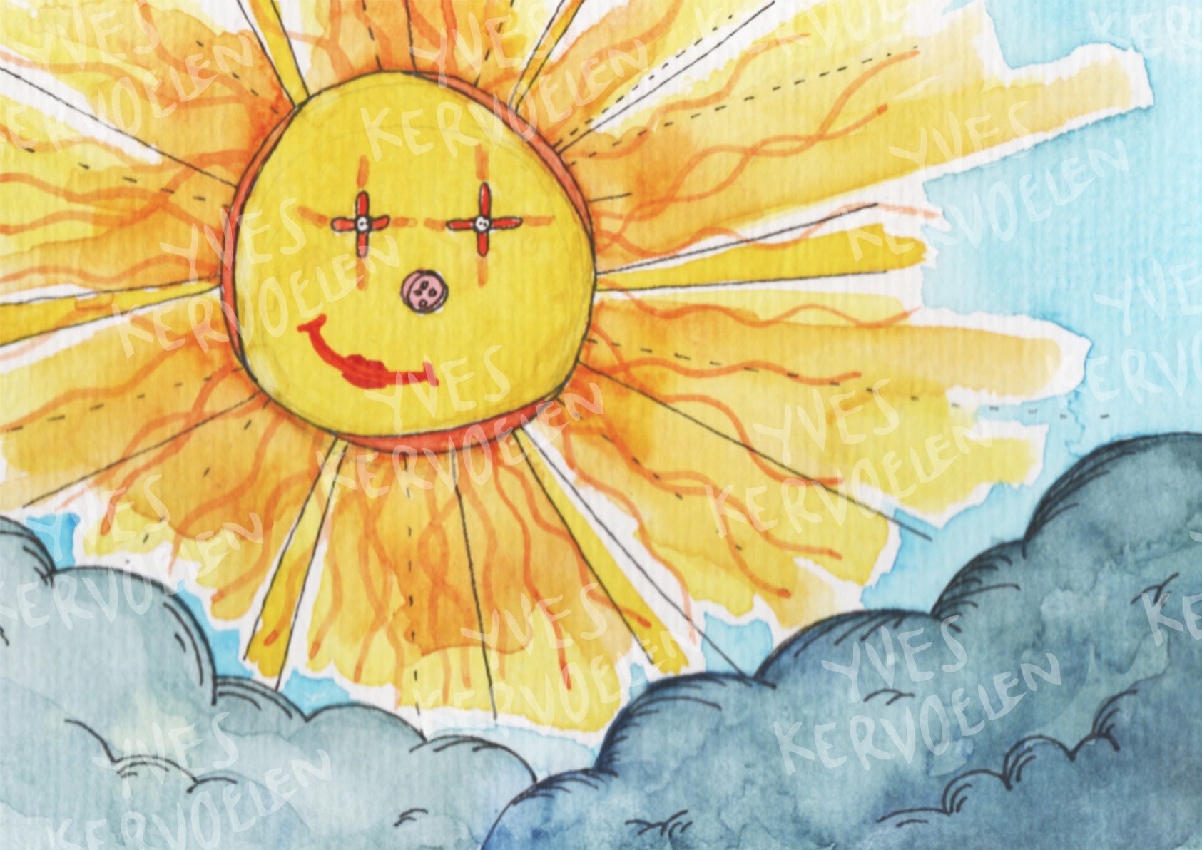 Smiling Sunshine  A4/ A3 Poster - Print