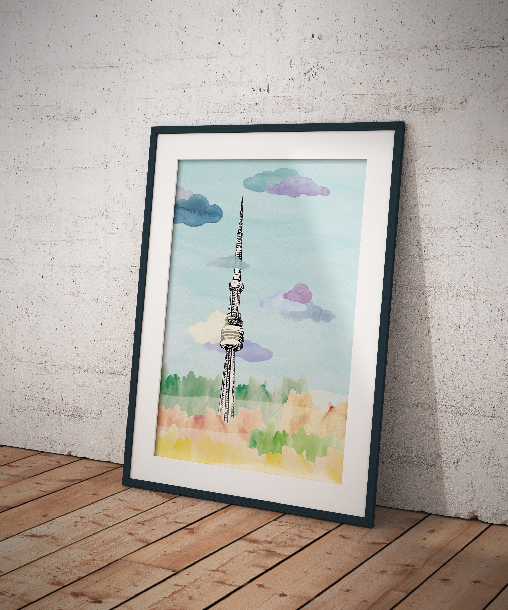 Poster of Toronto's Tower // Canada // A4 or 8x10 Inches // Architecture, Art.