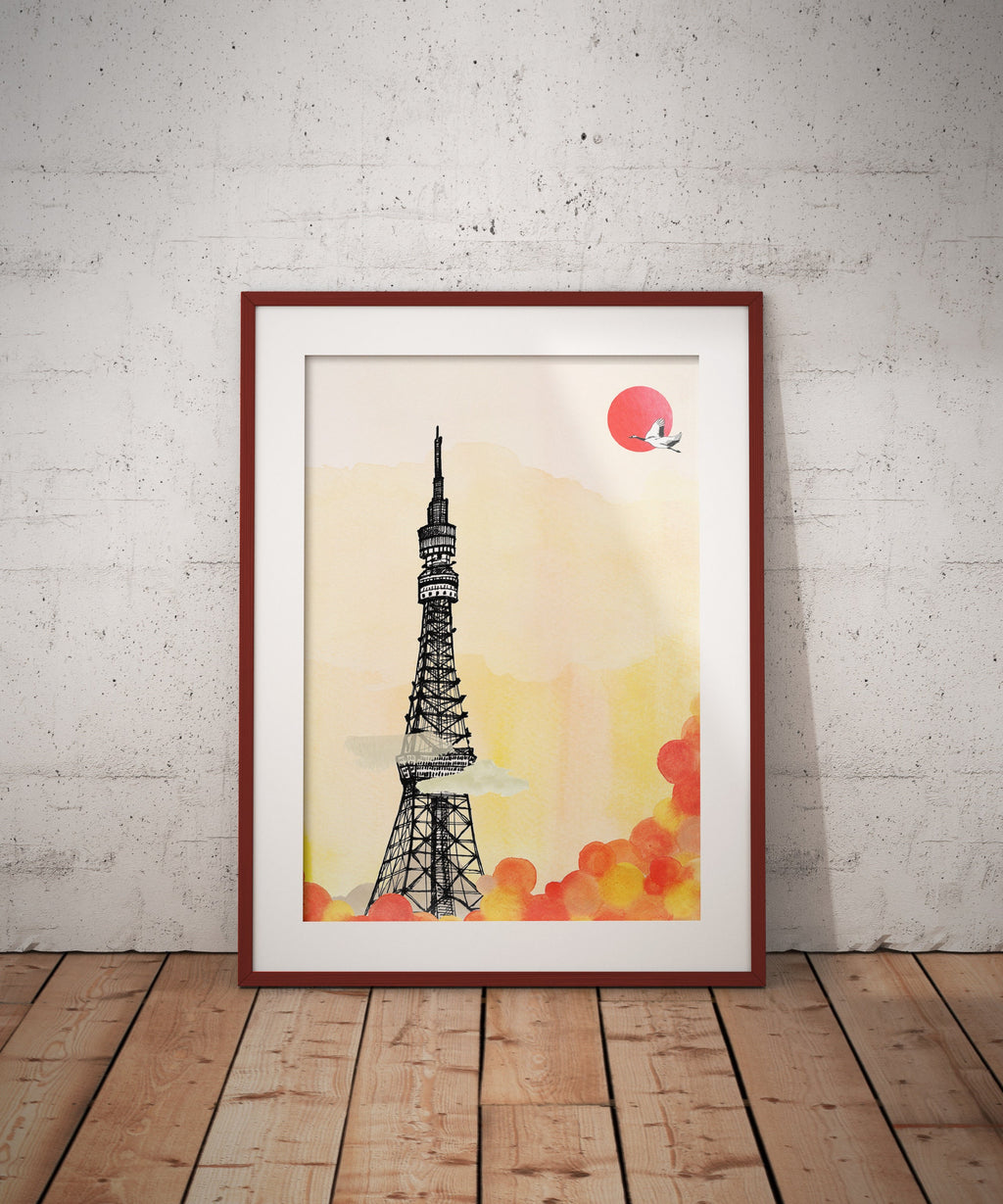 Tokyo Tower (Taro Tokyo) // A5-A2 // Poster, Architecture, Art.