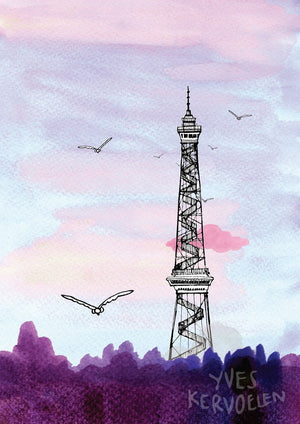 Berliner Funkturm (aka Berlin Radio Tower) // A4-A3 // Architecture, Art, Wall Decor