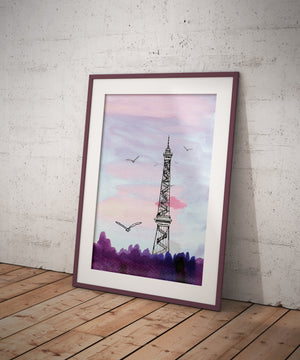 Berliner Funkturm (aka Berlin Radio Tower) // A4-A3 // Architecture, Art, Wall Decor