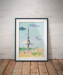 Poster of Toronto's Tower // Canada // A4 or 8x10 Inches // Architecture, Art.