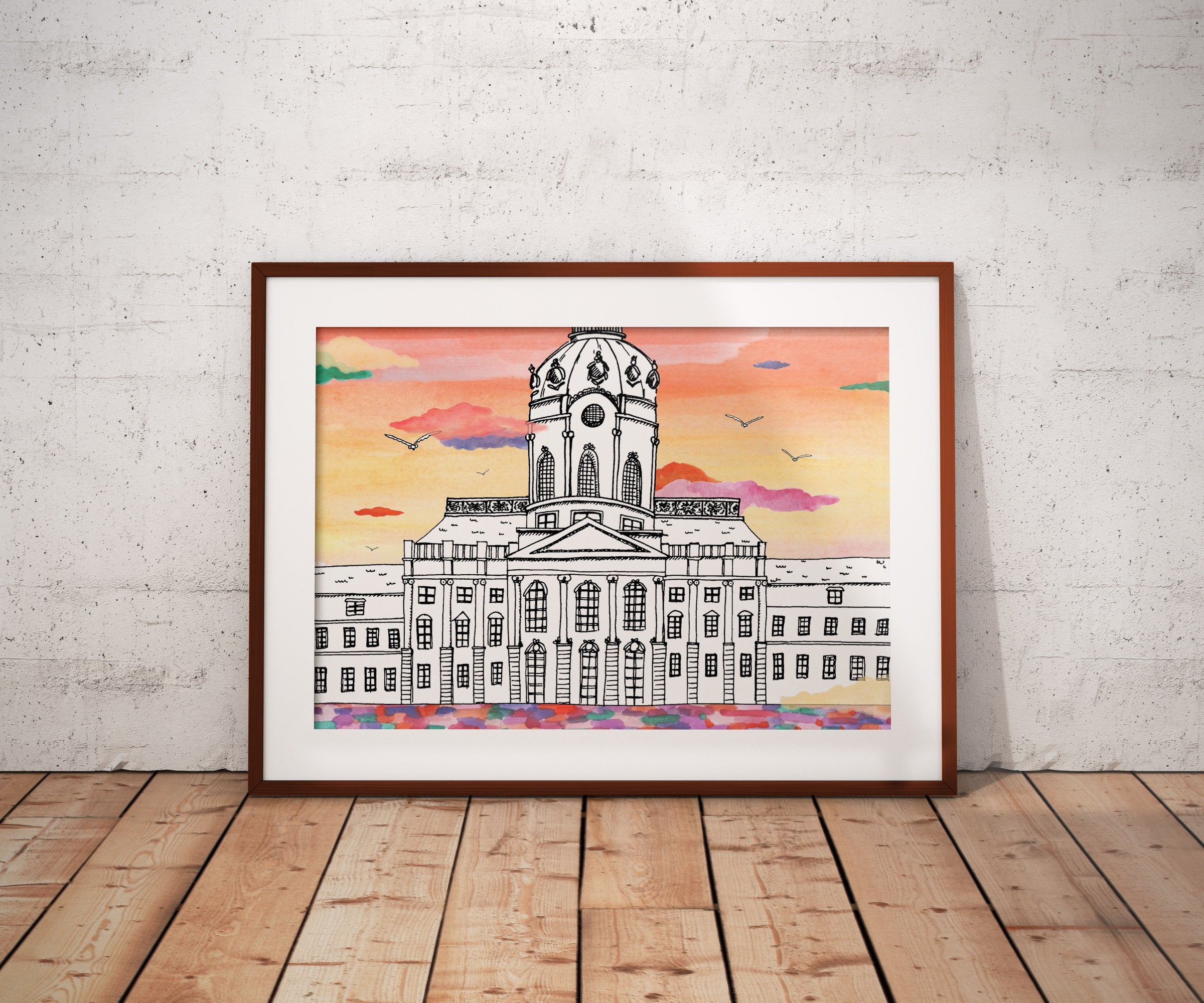 Berlin Schloss Charlottenburg  - Berlin - Poster A4/ A3/ A2 - Architecture, Art.