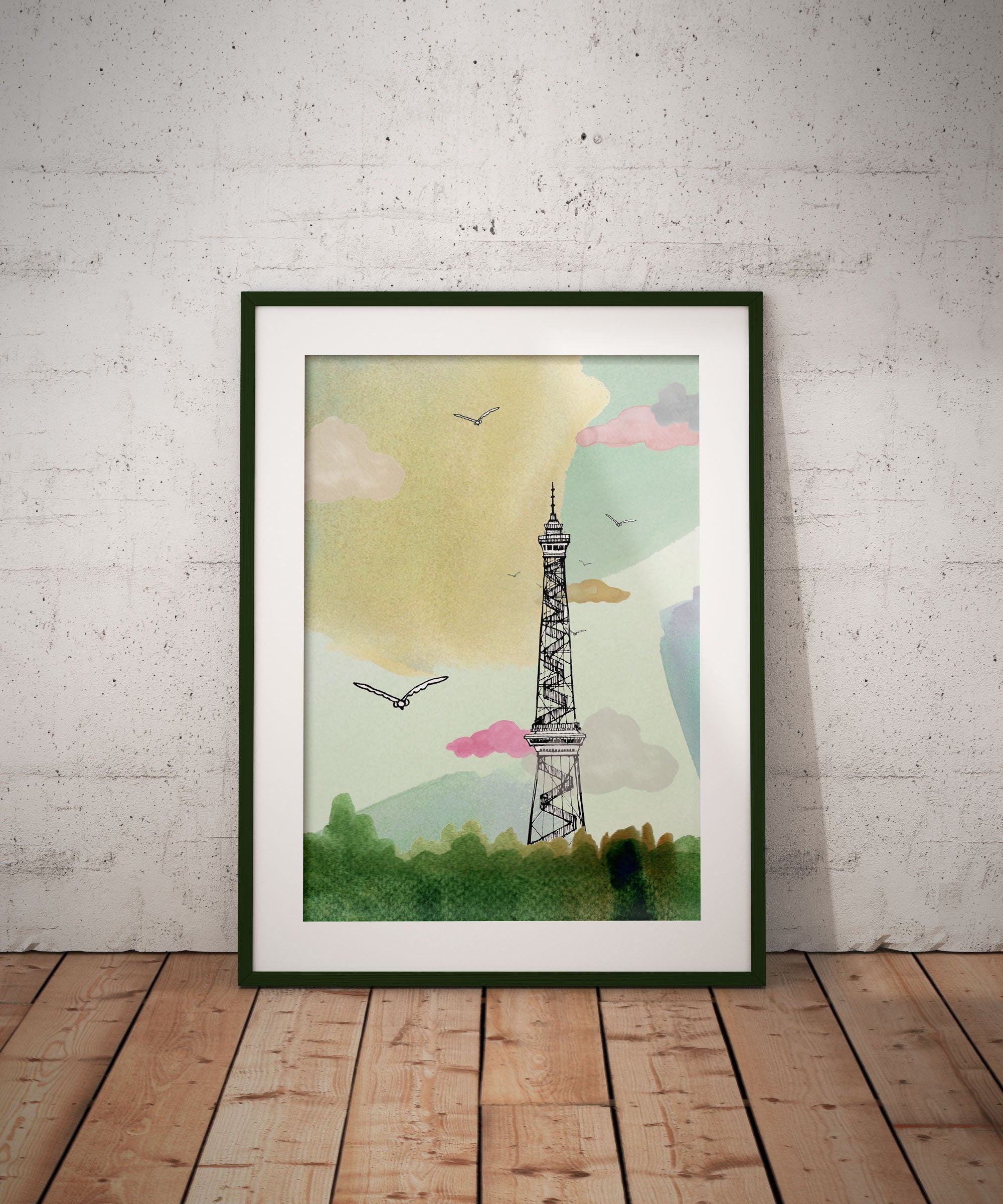 Berliner Funkturm (aka Berlin Radio Tower) // A4-A3 // Architecture, Art, Wall Decor