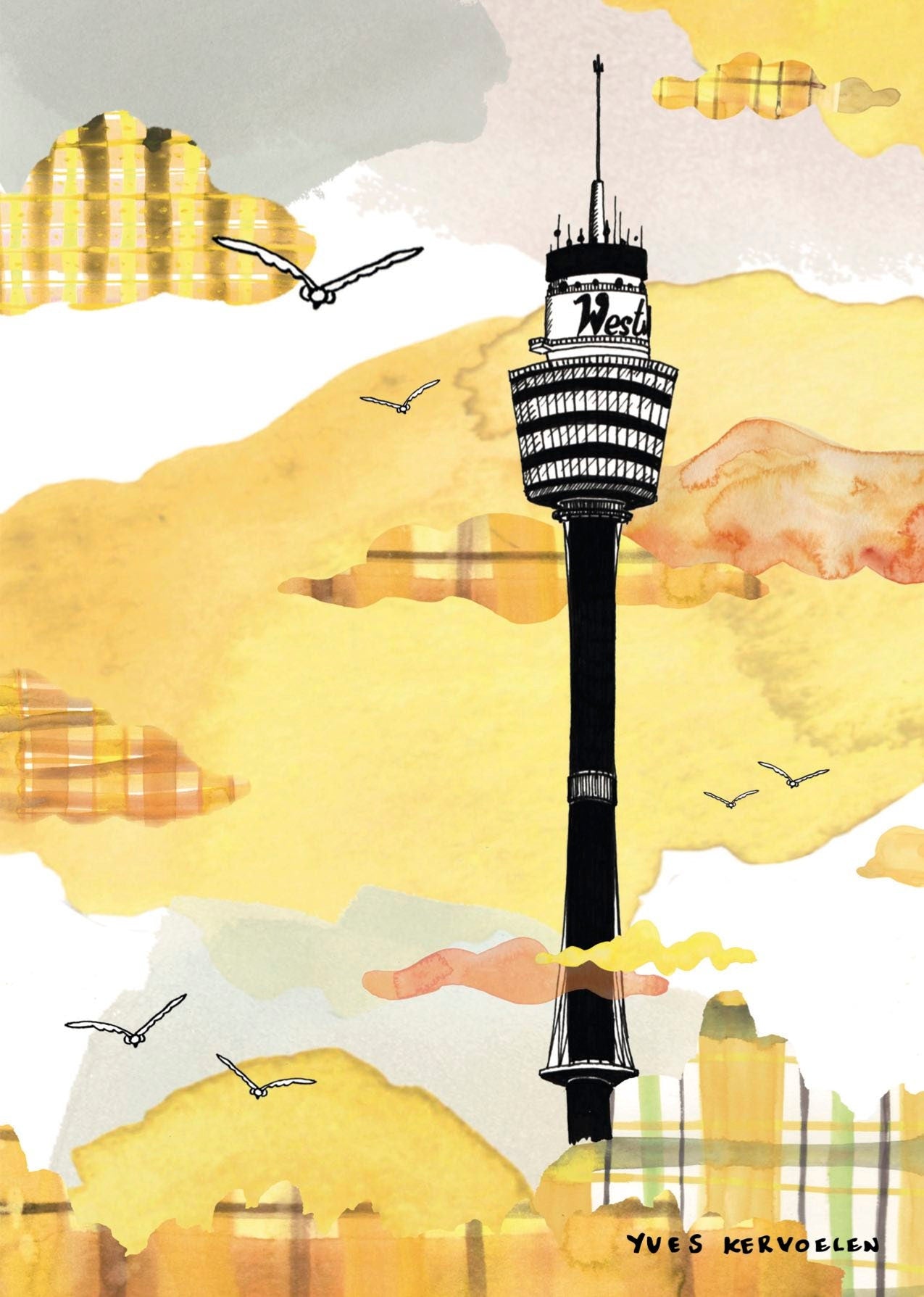 Sydney Tower Eye - Sydney - Australia // A4 // Poster, Architecture, Art.